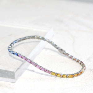 マルチカラーサファイア テニスブレスレット – JaMais Jewelry