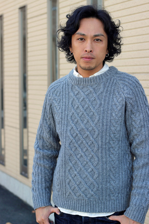 Pherrows」 フェローズ通販 フィッシャーマンセーター ケーブル編み