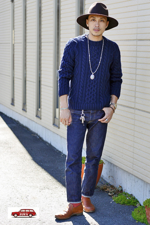 JELADO」 ジェラード クルーネック ケーブルニットセーター JP13804