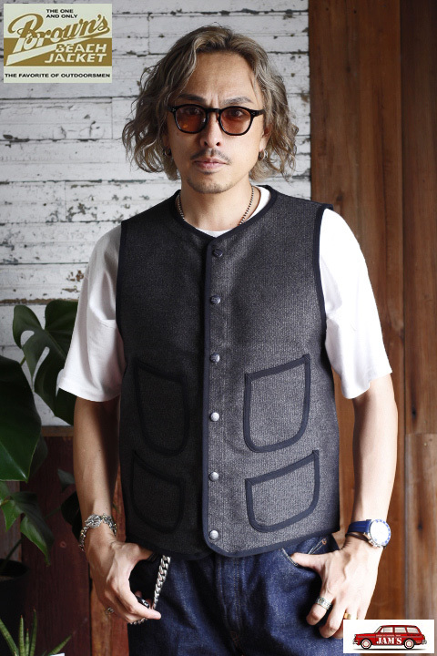 Browns BEACH」 BBJ SPRING VEST ブラウンズビーチ スプリングベスト
