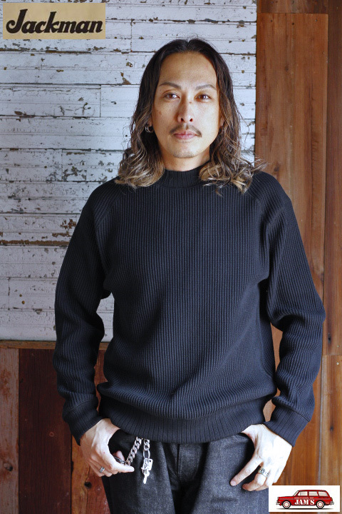 Jackman」 Waffle Mid-Neck ジャックマン ワッフル ミッドネック
