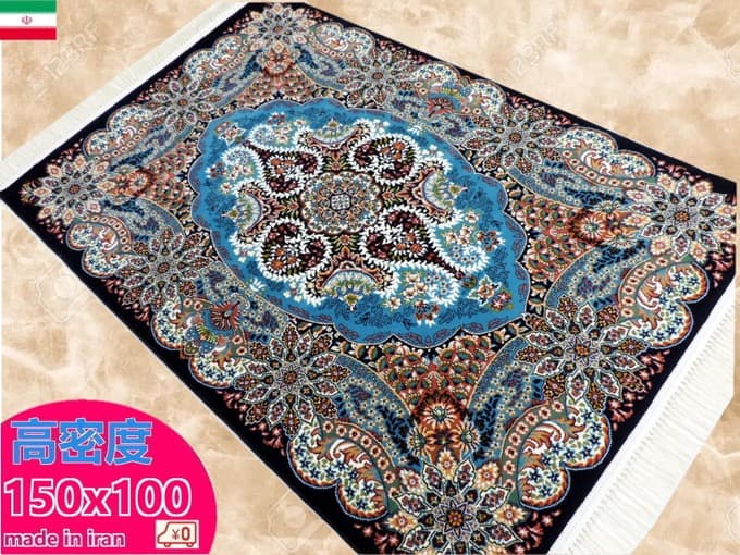 ウィルトン織り ペルシャ絨毯：玄関マットサイズ 150cm × 100cm – JAHAN