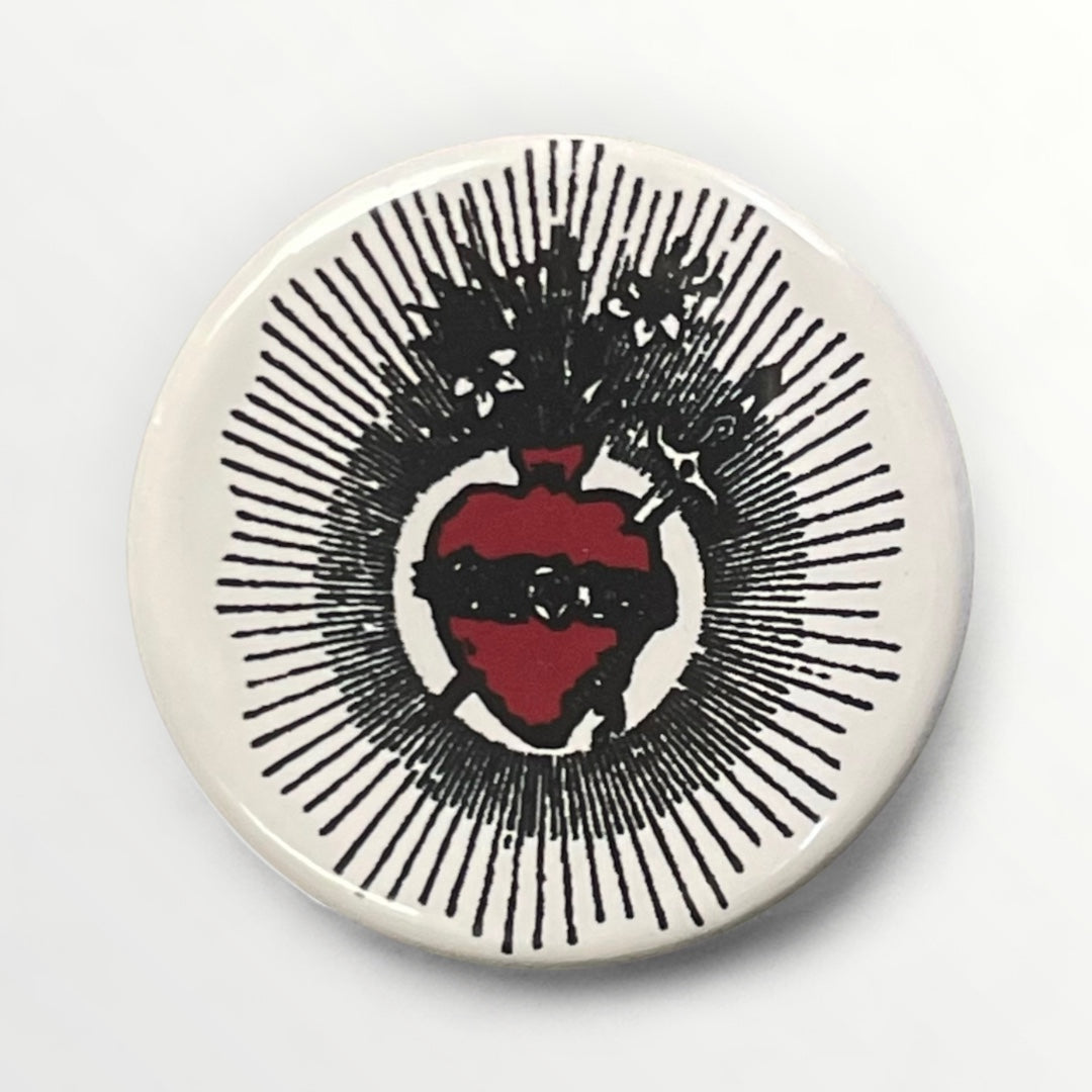 Round button badge 38 mm I saw the Virgin - J'ai vu la Vierge