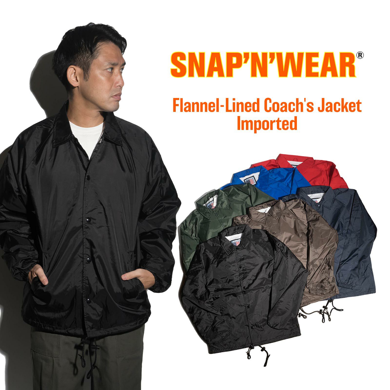 スナップンウエア SNAP'N'WEAR #8200-L フランネル裏地 コーチ