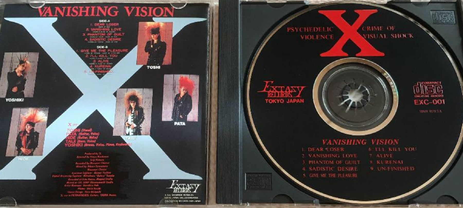 X Japan (Yoshiki, Hide, Toshi) - Vanishing Vision Metal Visual Kei