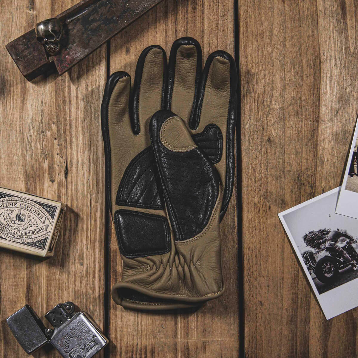 試着無料】エイジオブグローリー ヒーロー - バイク レザー グローブ