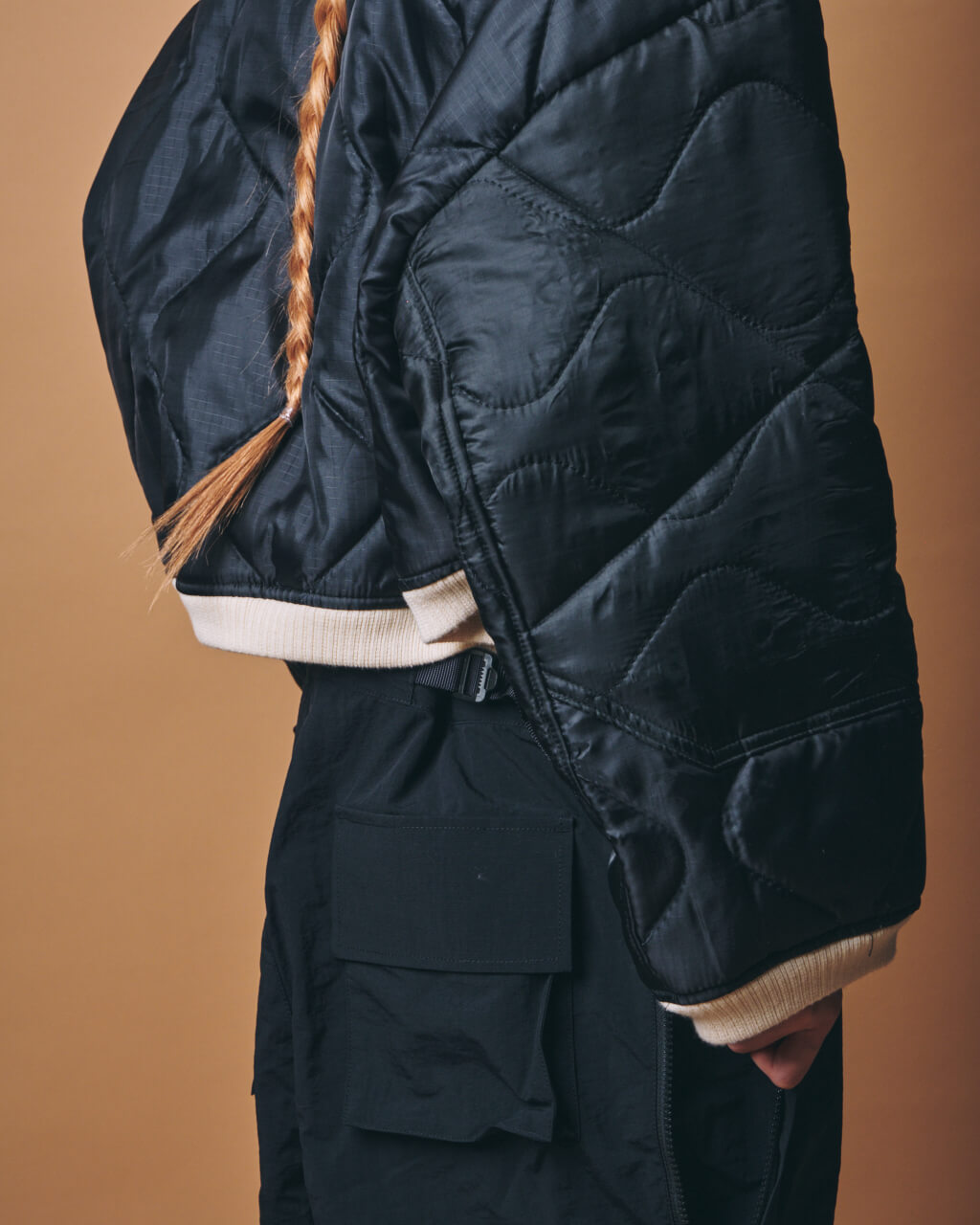 m.u × PRE_QUILTING PULLOVER BK – Japoness