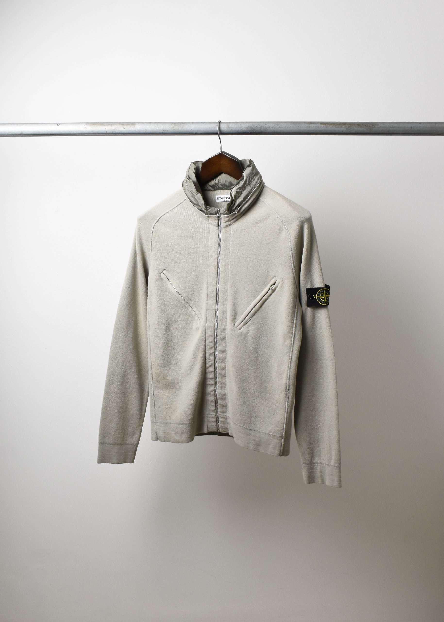 STONE ISLAND SS09 NYLON METAL HOODED ZIP KNIT (M) - Jazzy Badger