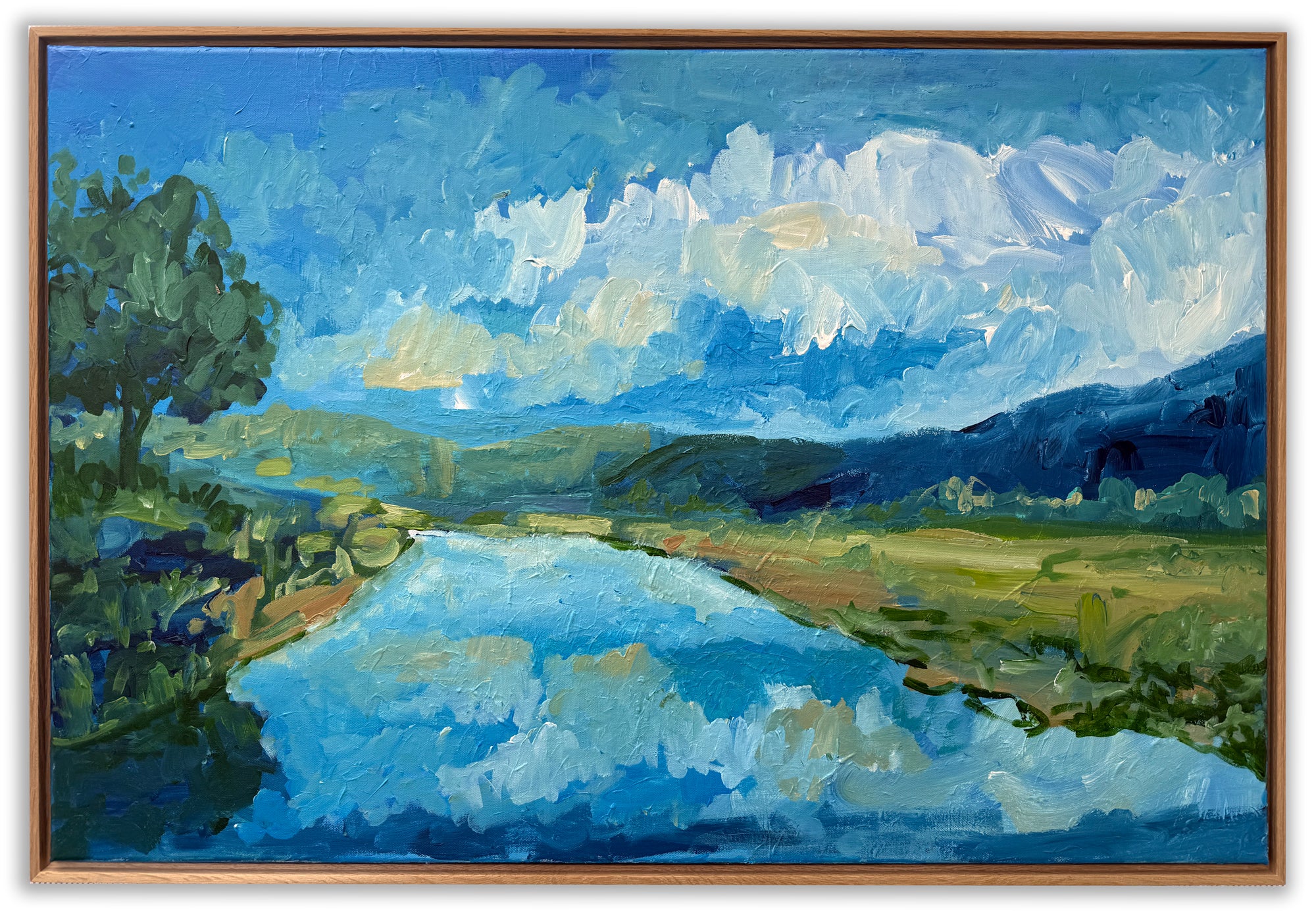 River Way - Abstract Landscape Painting - 36x25 inches – Jen