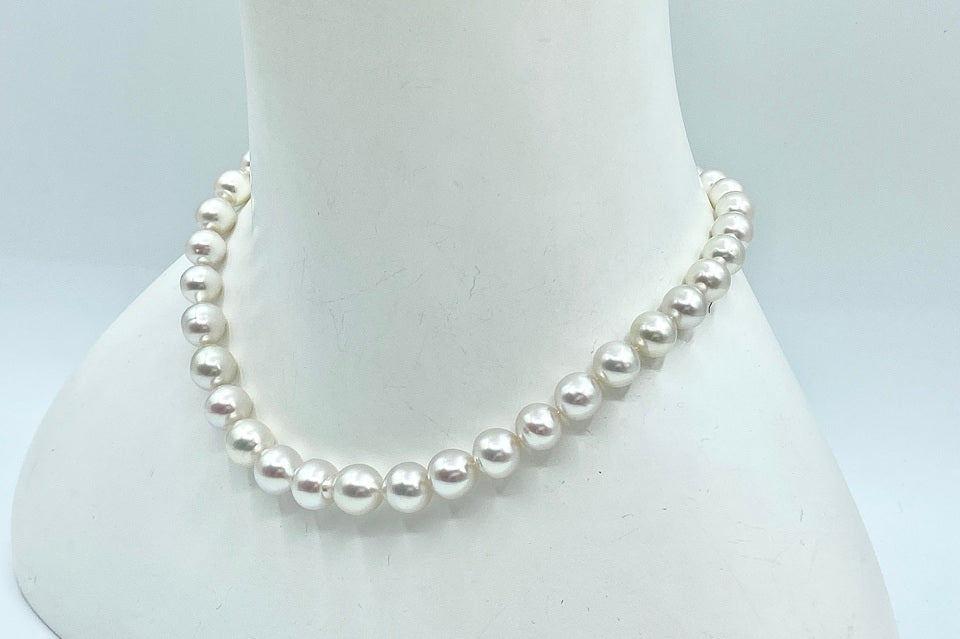 TASAKI 【タサキ】K18WG白蝶パール ダイヤネックレス (NO.305112