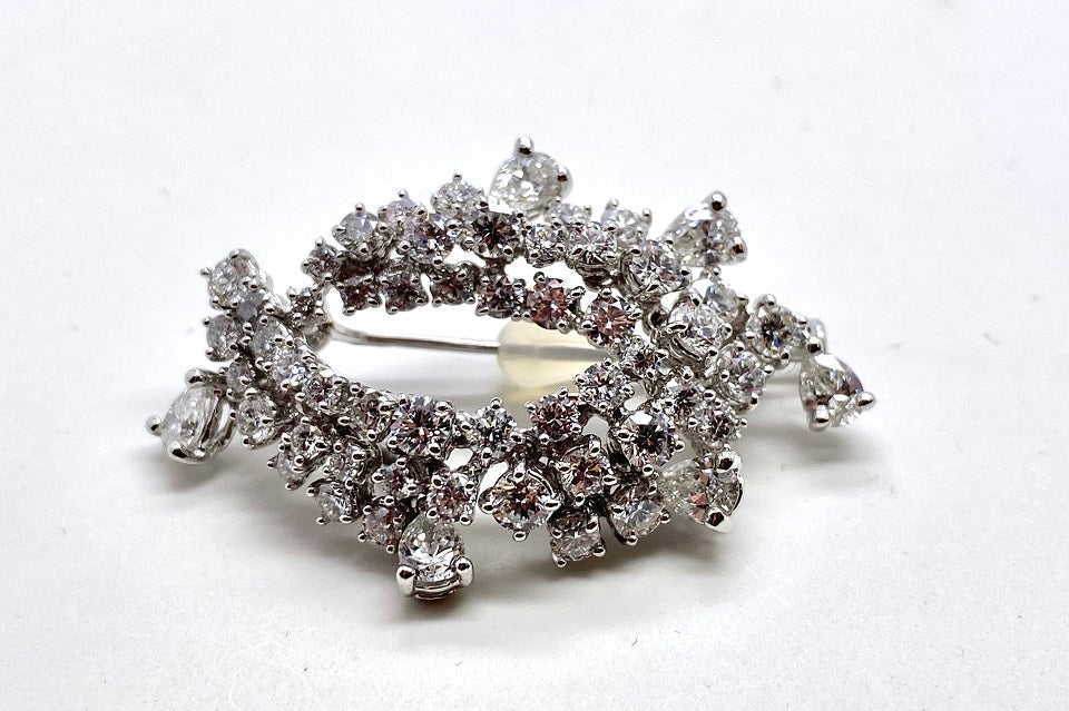 Diamond K18WGダイヤモンドペントップ兼ブローチ (NO.304014) – JEX