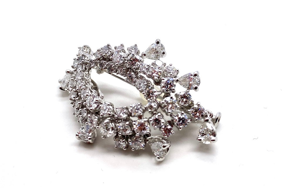 Diamond K18WGダイヤモンドペントップ兼ブローチ (NO.304014) – JEX