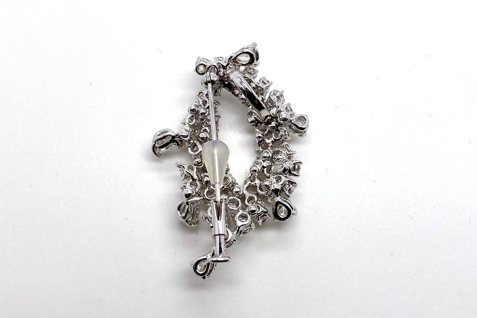 Diamond K18WGダイヤモンドペントップ兼ブローチ (NO.304014) – JEX