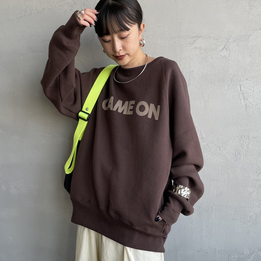 Americana [アメリカーナ] ボリュームスリーブ クルーネックスウェット