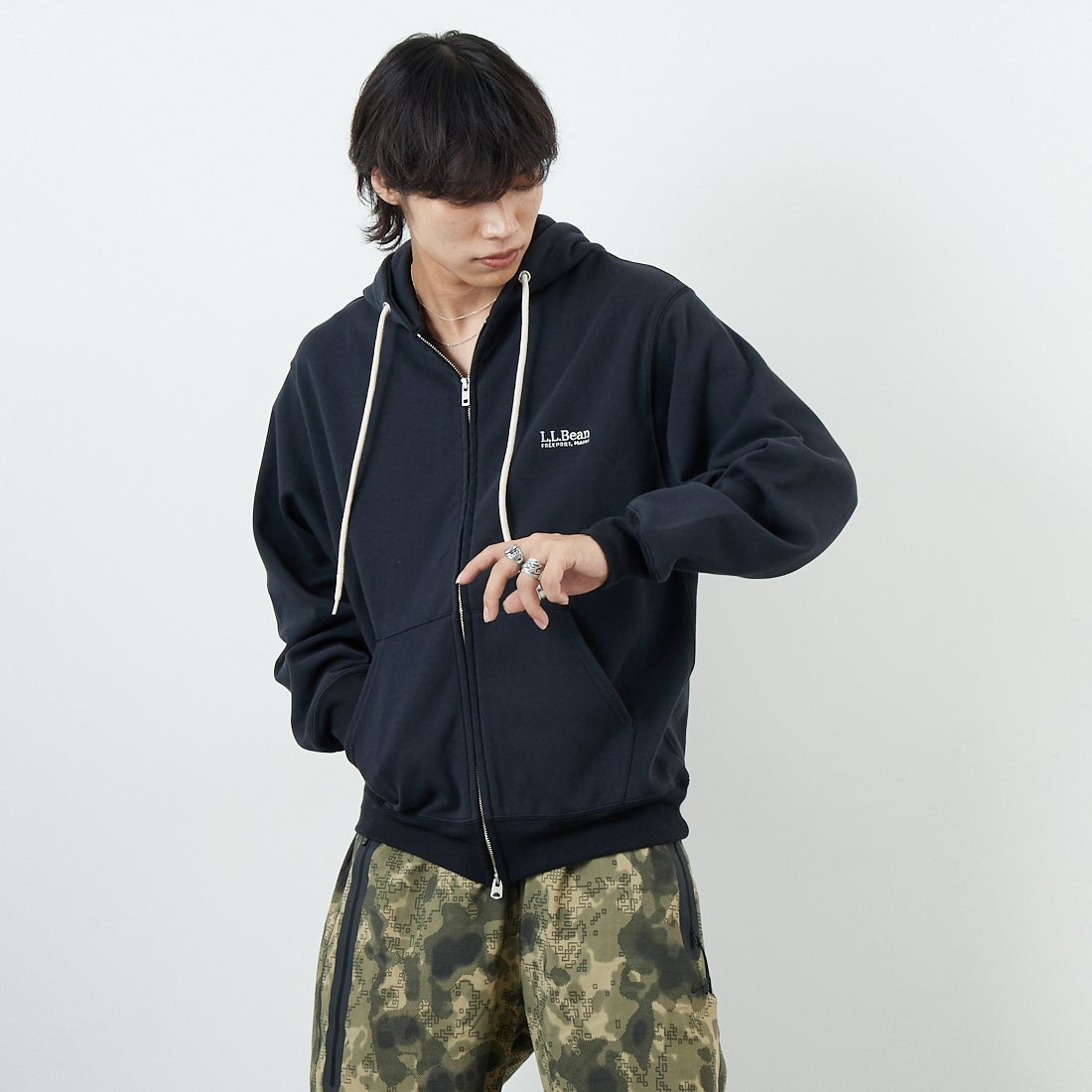 L.L.BEAN [エルエルビーン] PORTAGE フルジップフーデッドスウェット