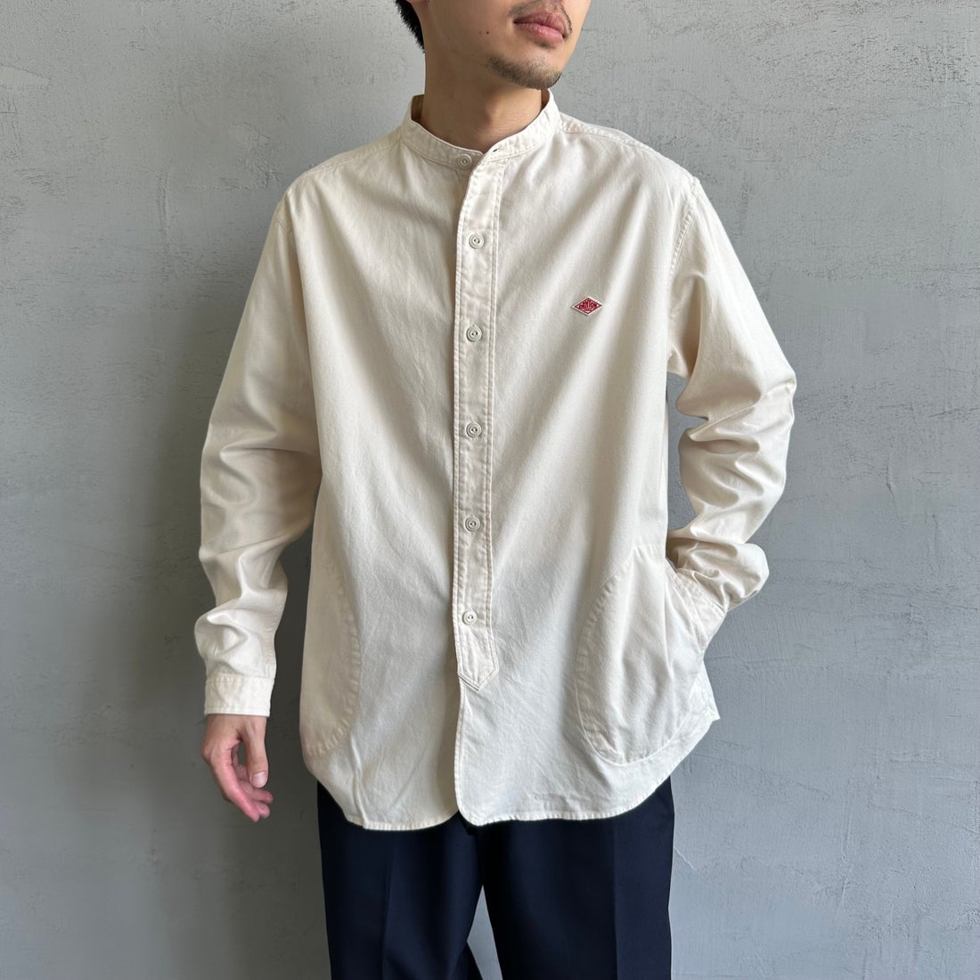 DANTON [ダントン] 先染めビエラ バンドカラーシャツ [DT-B0280VSS