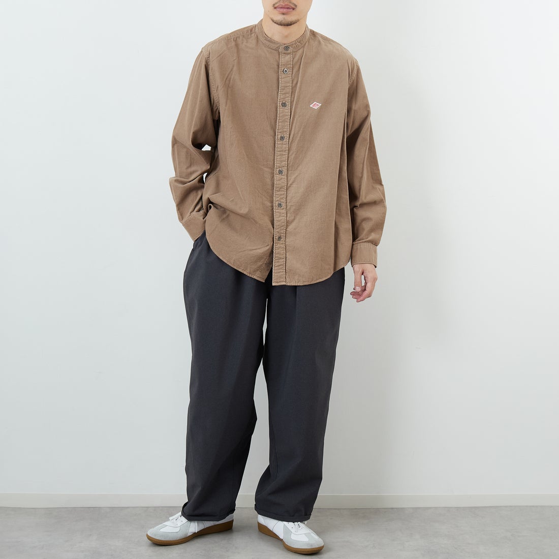 DANTON [ダントン] コーデュロイ バンドカラーシャツ [DT-B0291MCD