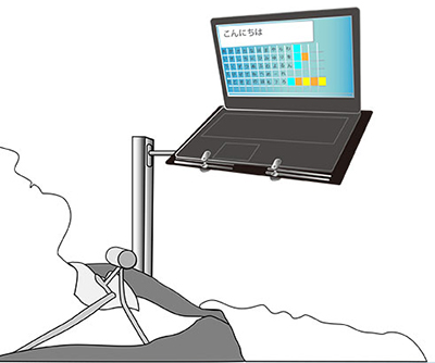 意思伝達装置/視線入力/固定台/上肢装具/ダブル技研株式会社