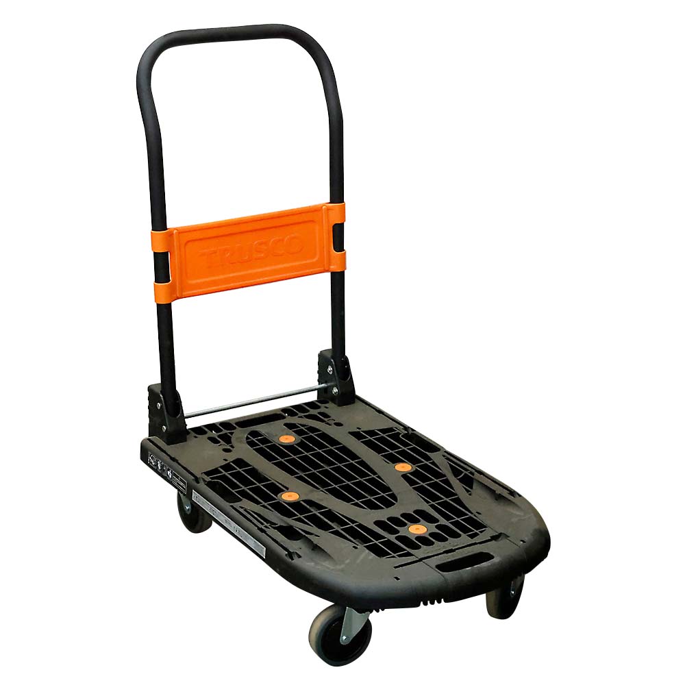 TRUSCO 軽量樹脂台車 カルティオ ストッパー付 MPK-780BKJS