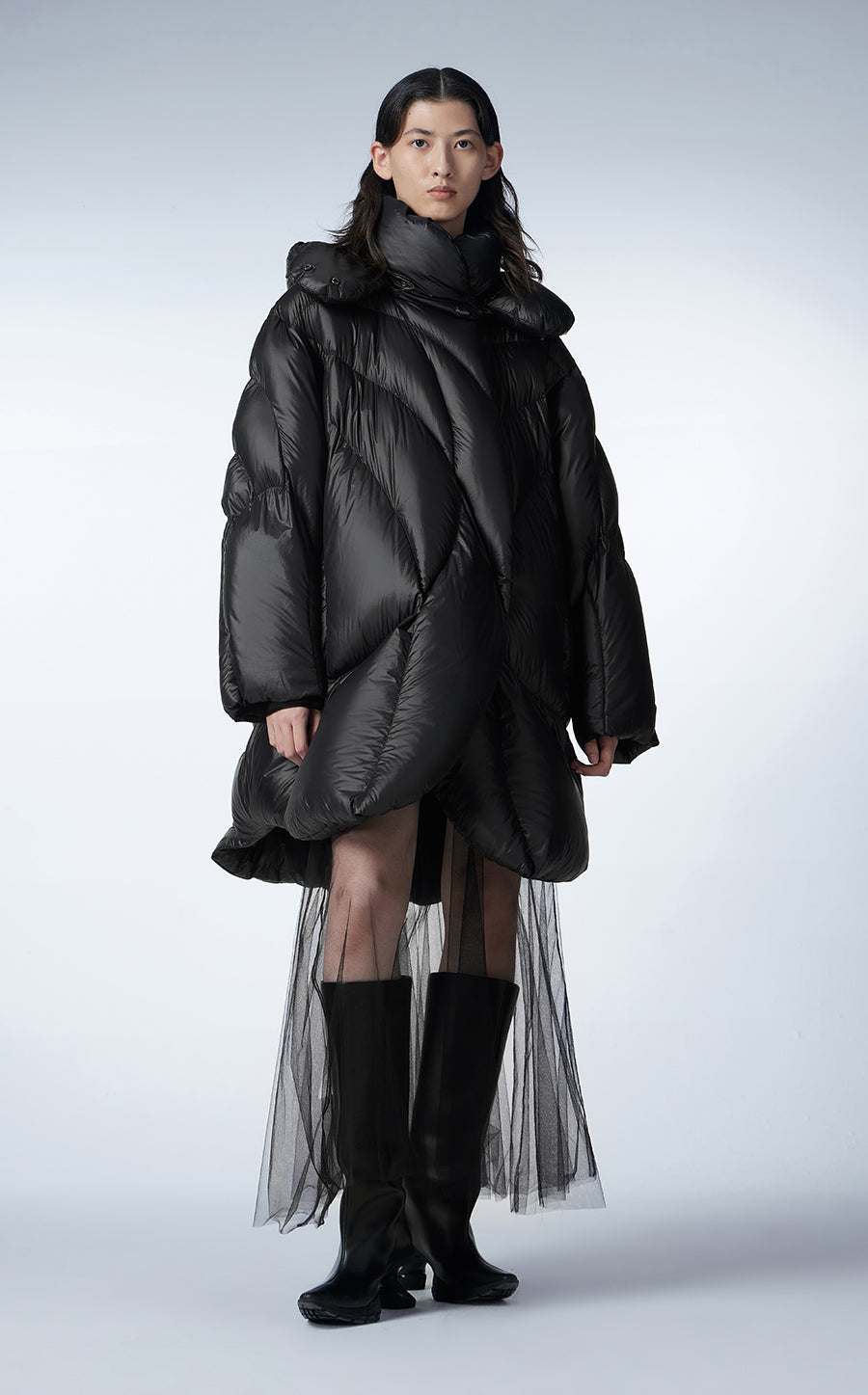 Coat / JNBY Curved Quilt Hooded Down Coat – JNBYPLUS