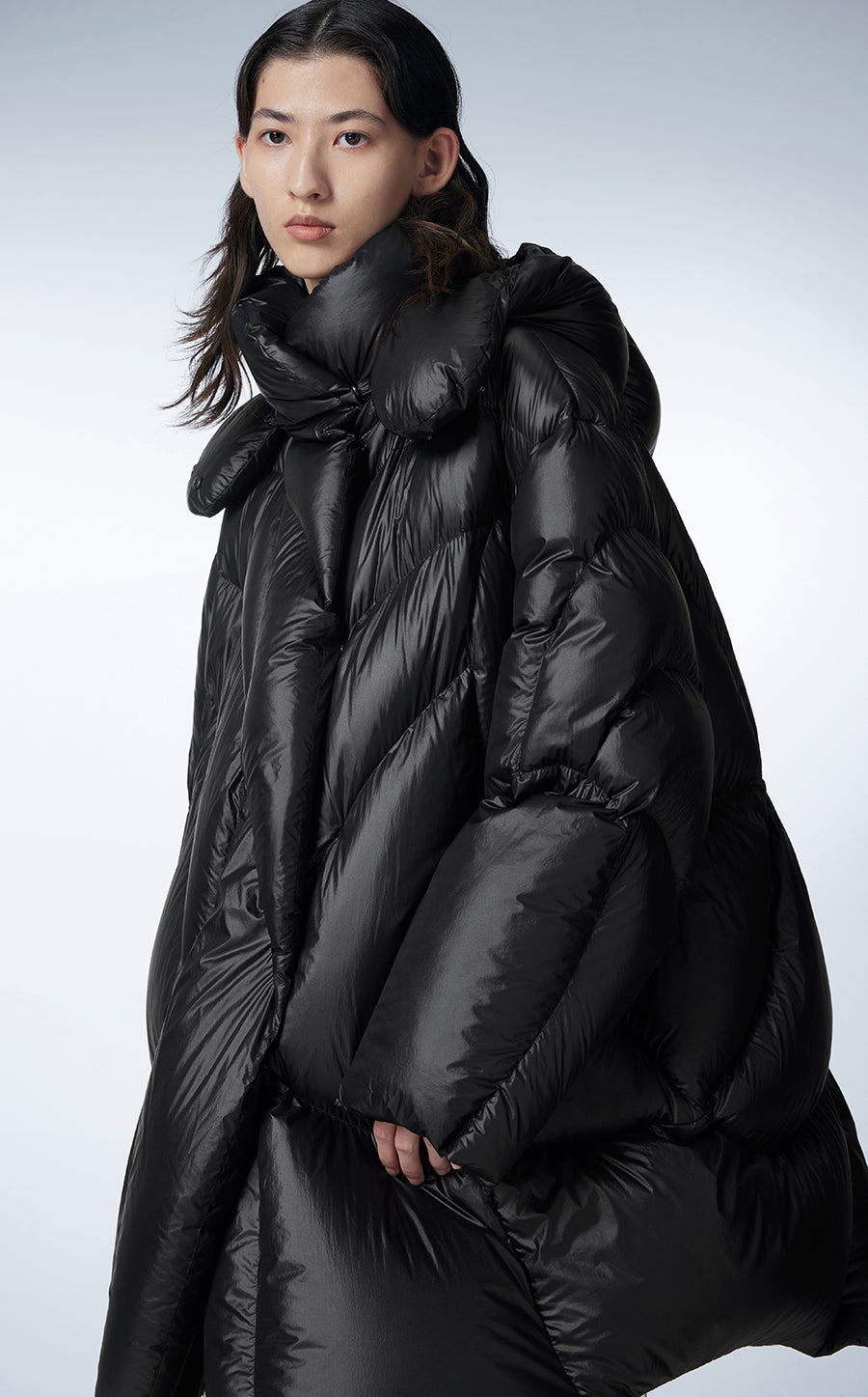 Coat / JNBY Curved Quilt Hooded Down Coat – JNBYPLUS