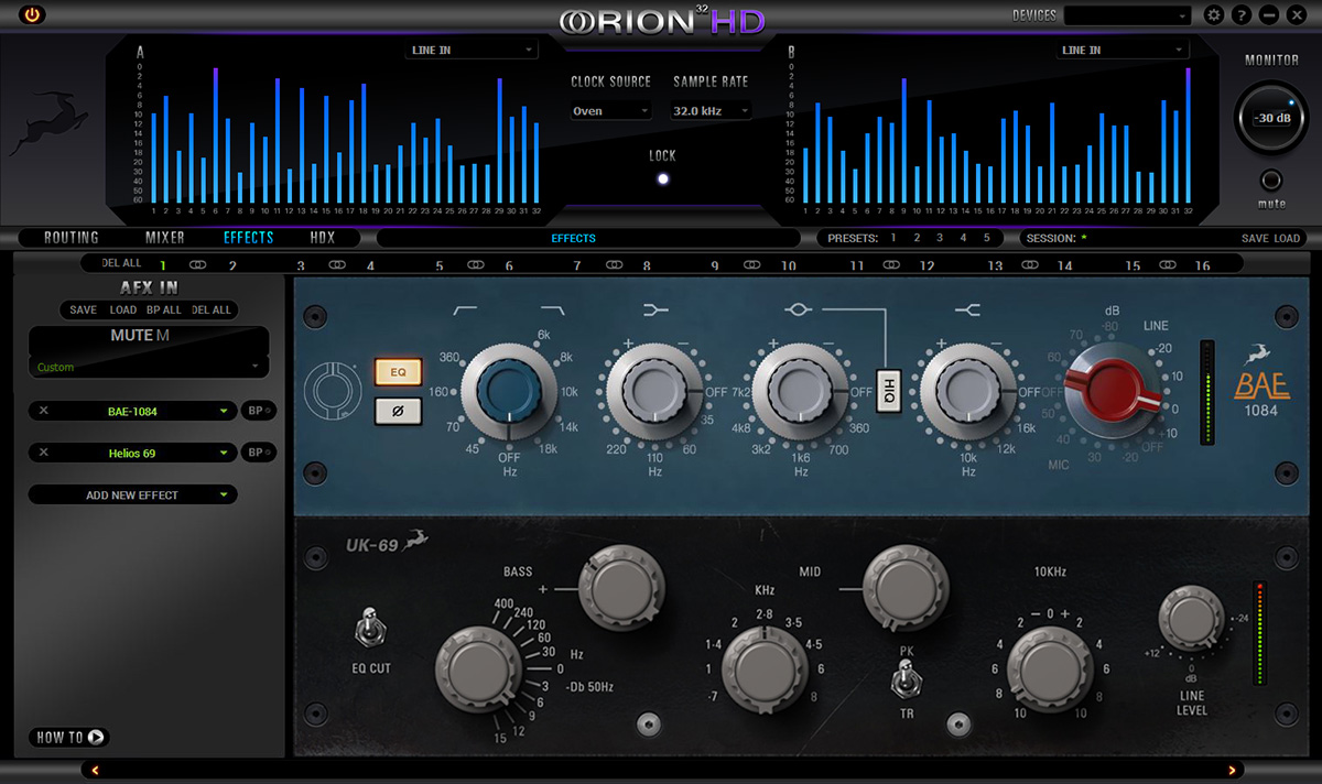 Orion 32 HD | 64 チャンネル HDX、USB 3.0 対応 オーディオ