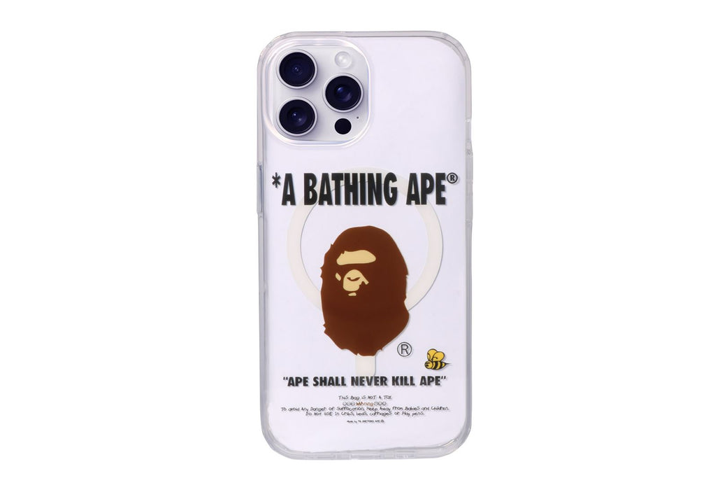 A BATHING APE IPHONE 15 CLEAR CASE | bape.com