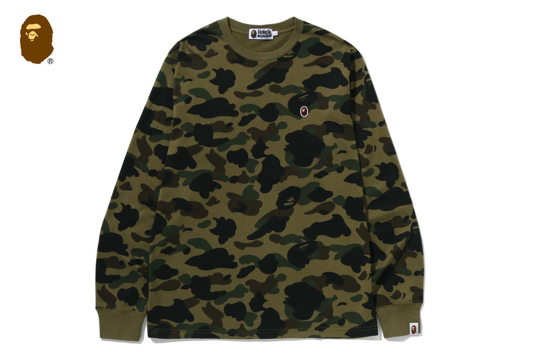 1ST CAMO ONE POINT LS TEE | bape.com