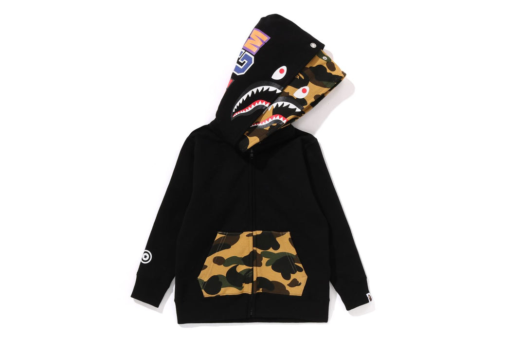 1ST CAMO SHARK ZIP DOUBLE HOODIE | bape.com