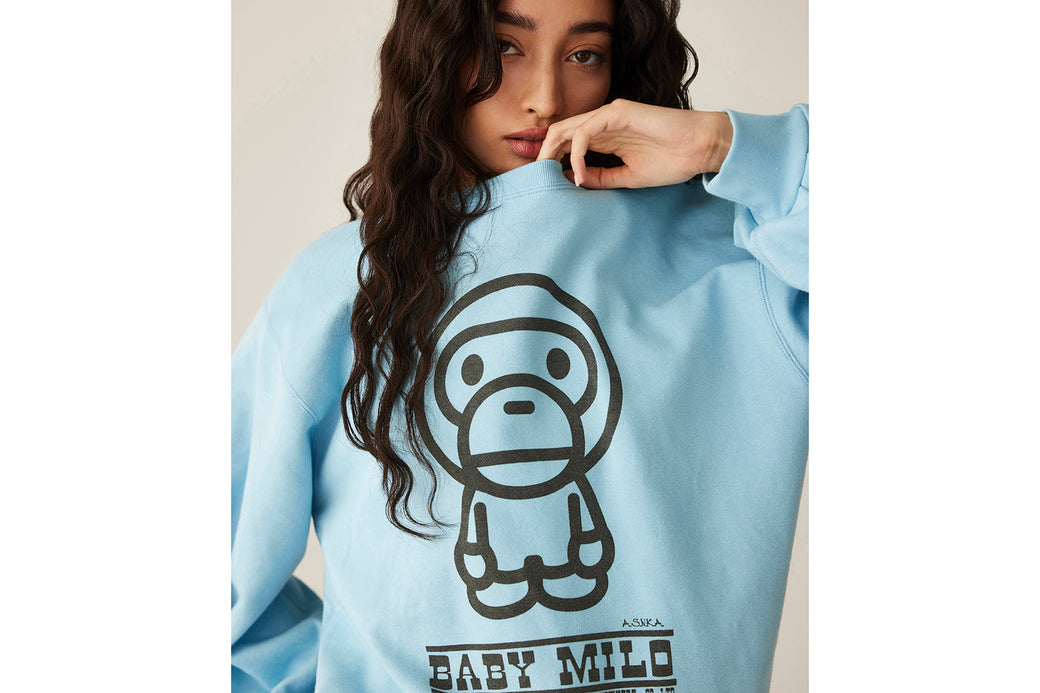 BABY MILO CREWNECK SWEATSHIRT | bape.com