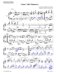 Vamo'alla flamenco-ファイナルファンタジーIX BGM-無料の楽譜「五線譜