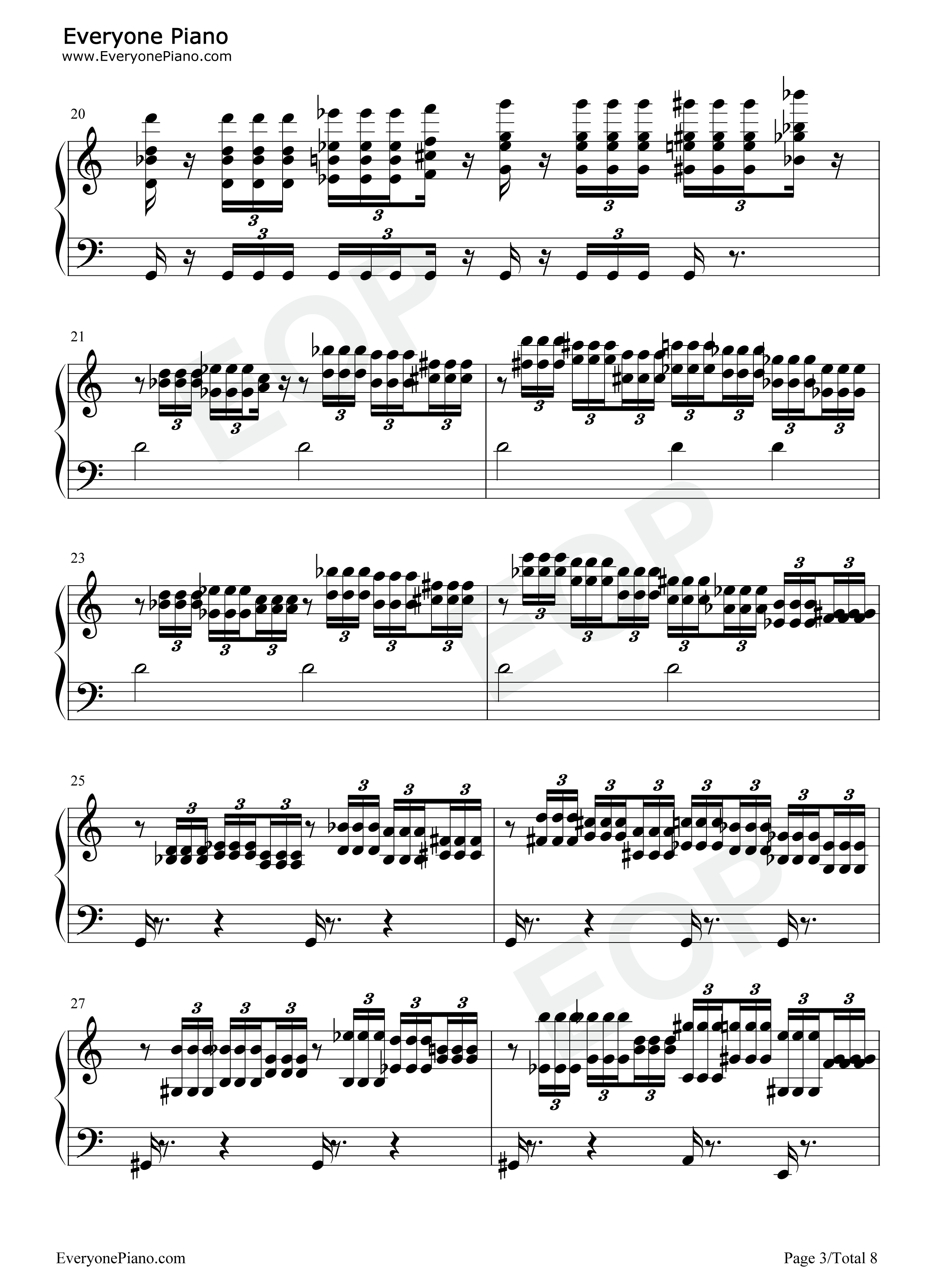 The Imperial March-スター・ウォーズ エピソード5/帝国の逆襲五線譜