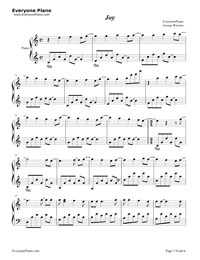 Joy-George Winston-ジョージ・ウィンストン五線譜プレビュー