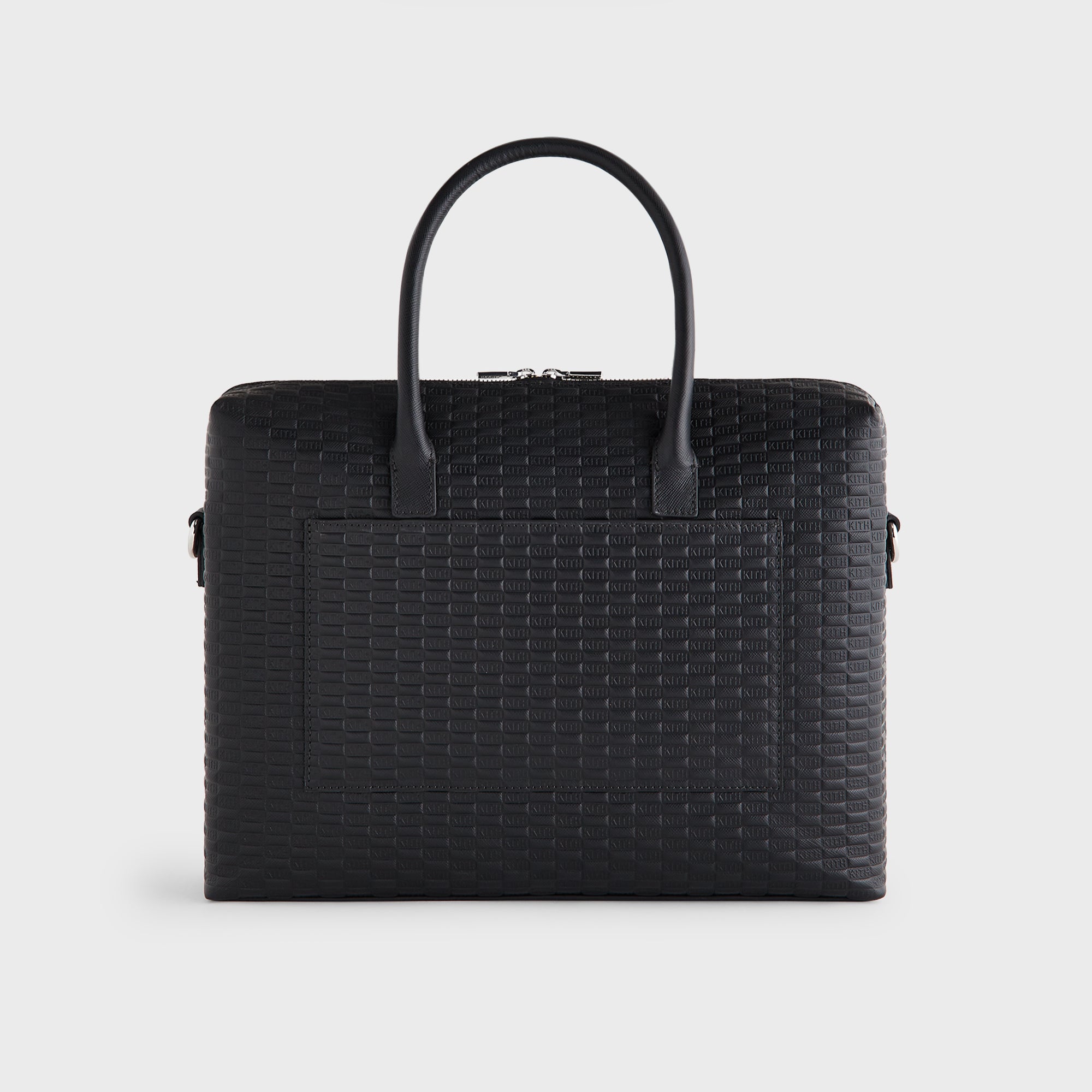 Kith Monogram Leather Messenger Briefcase - Black – Kith Japan