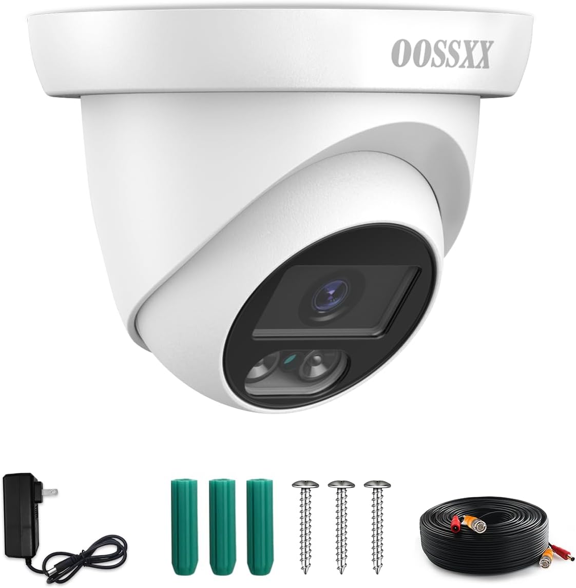 500万画素・130°超広角・ドーム型】防犯カメラ AHD防犯カメラセット