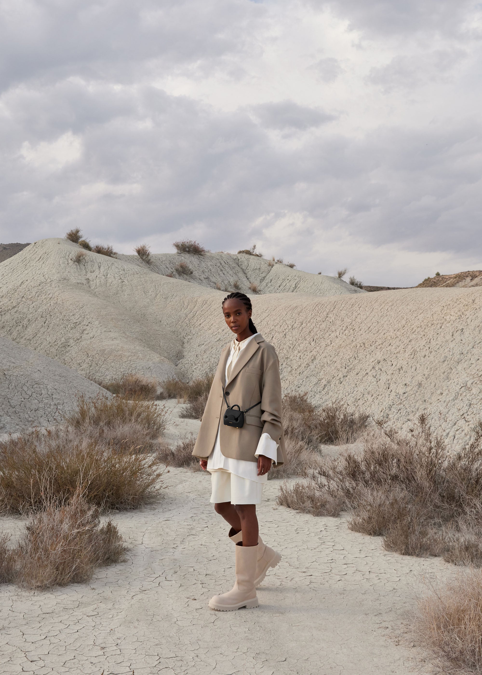 Polène | バッグ - Numéro Un Micro - ブラック テクスチャード