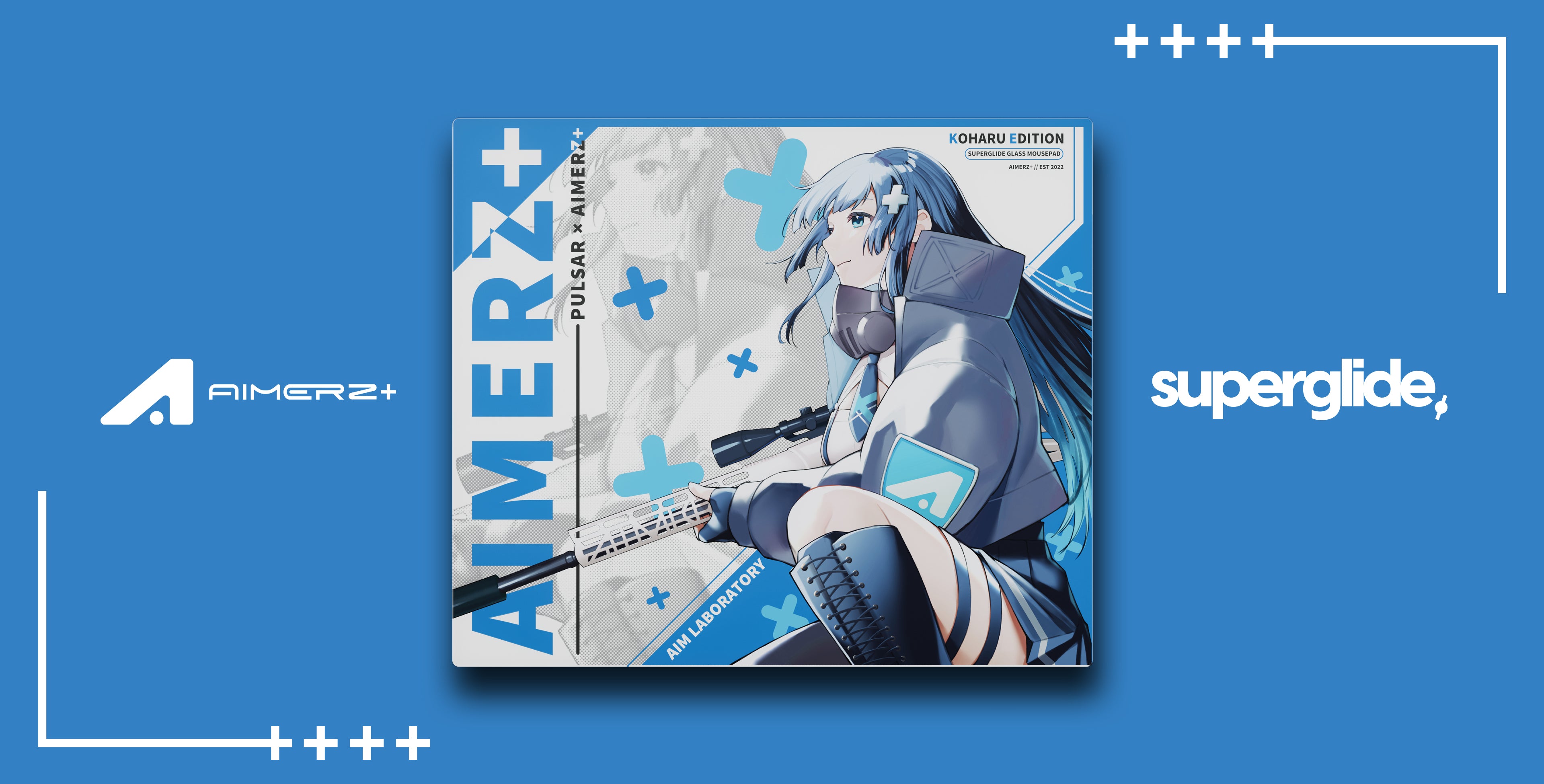 Aimerz+ Koharu Edition] Superglide Glass Mousepad v2 XL – Pulsar