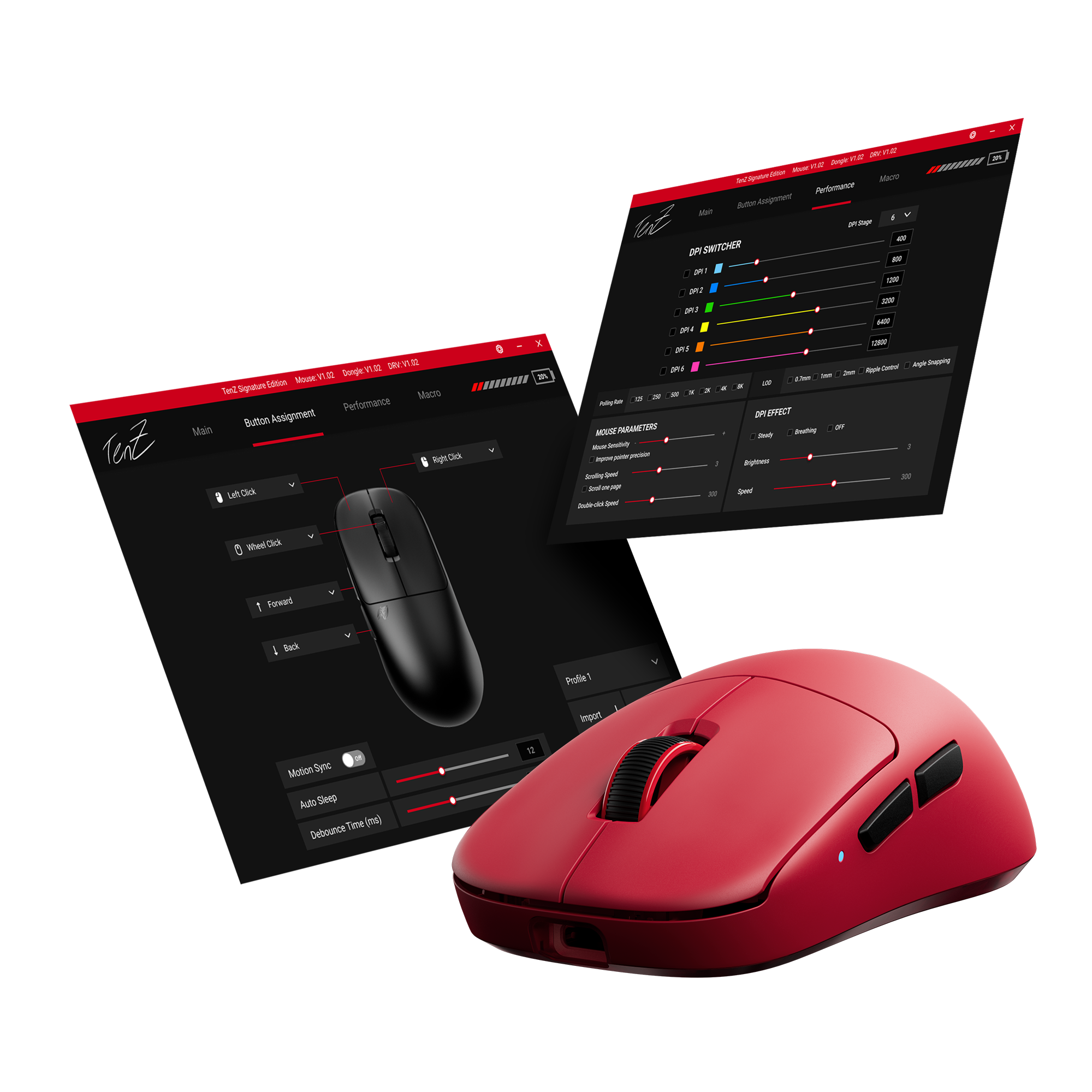 TenZ Signature RED Edition Medium Gaming Mouse – Pulsar Gaming