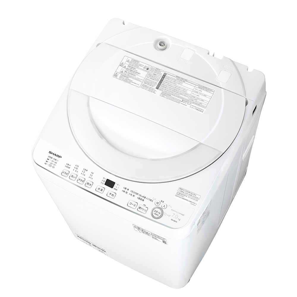 16取付無料！SHARP熱乾燥搭載！おしゃれホワイトインテリア6.5kg洗濯機