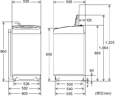 全自動洗濯機（ES-GV7C／ES-GV7D／ES-GV8C／ES-GV8D／ES-GV9C／ES-GV9D