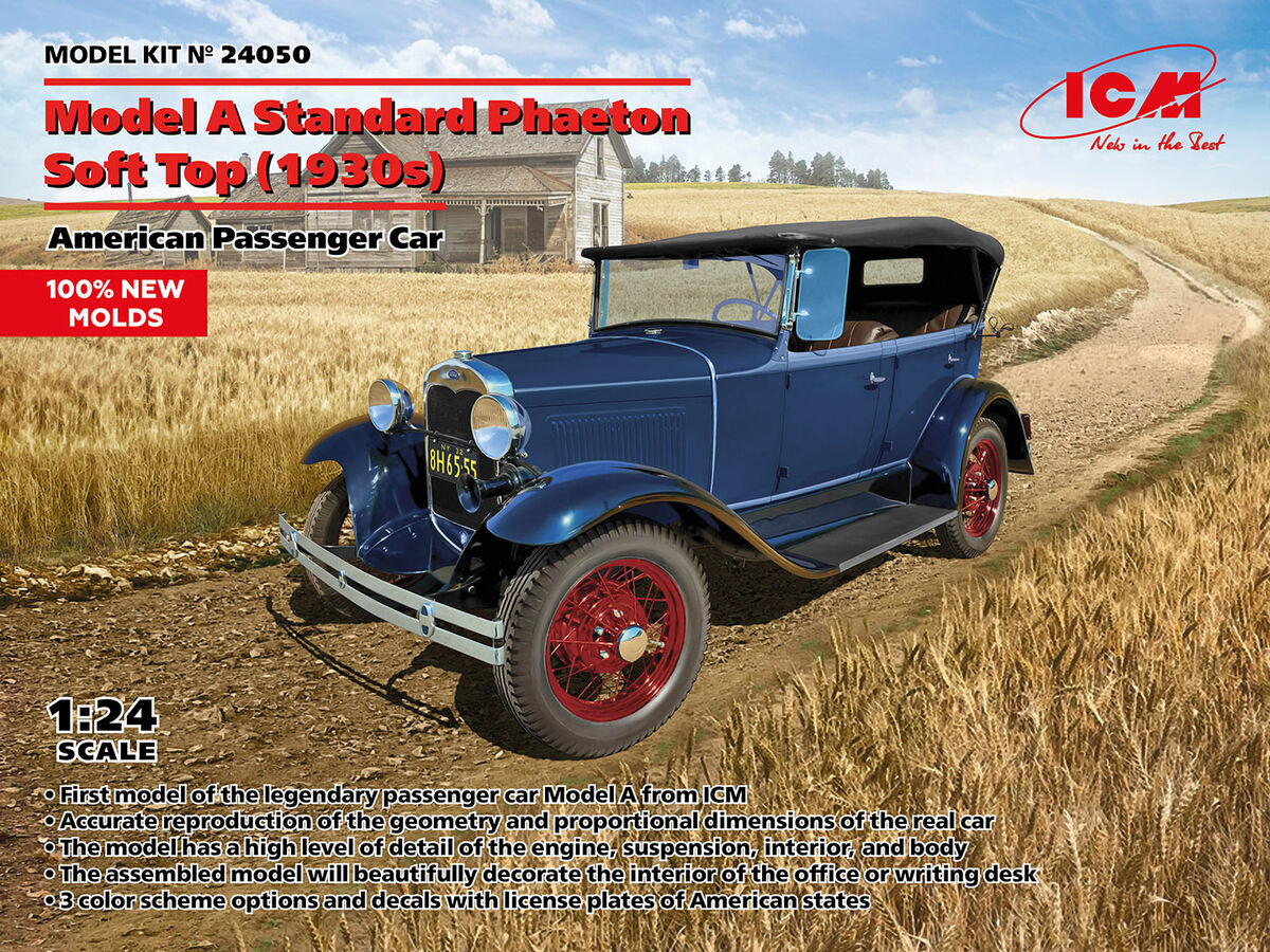 Ford Model A - Standard Phaeton Soft Top (1930s) ICM 24050