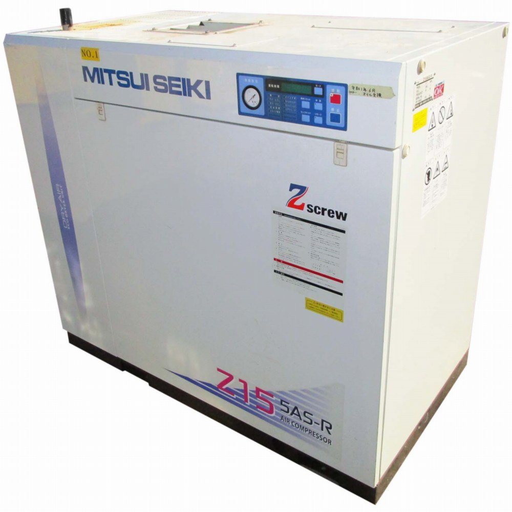 スクリューコンプレッサー 中古 三井精機工業 Z155AS2-R 15kW『品番