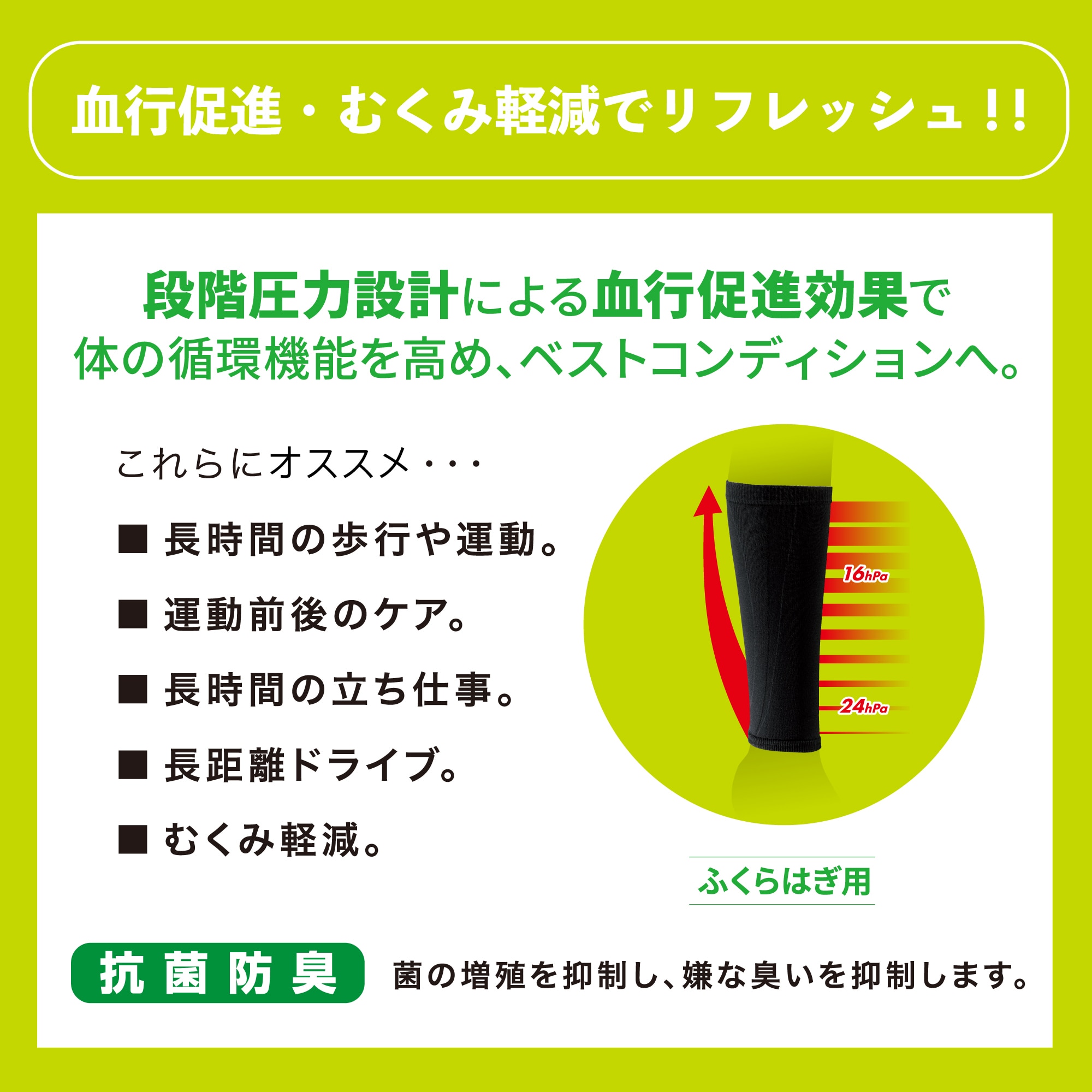 クラス1サポーターふくらはぎ用（2枚入り）|C2JS8102|サポーター|健康
