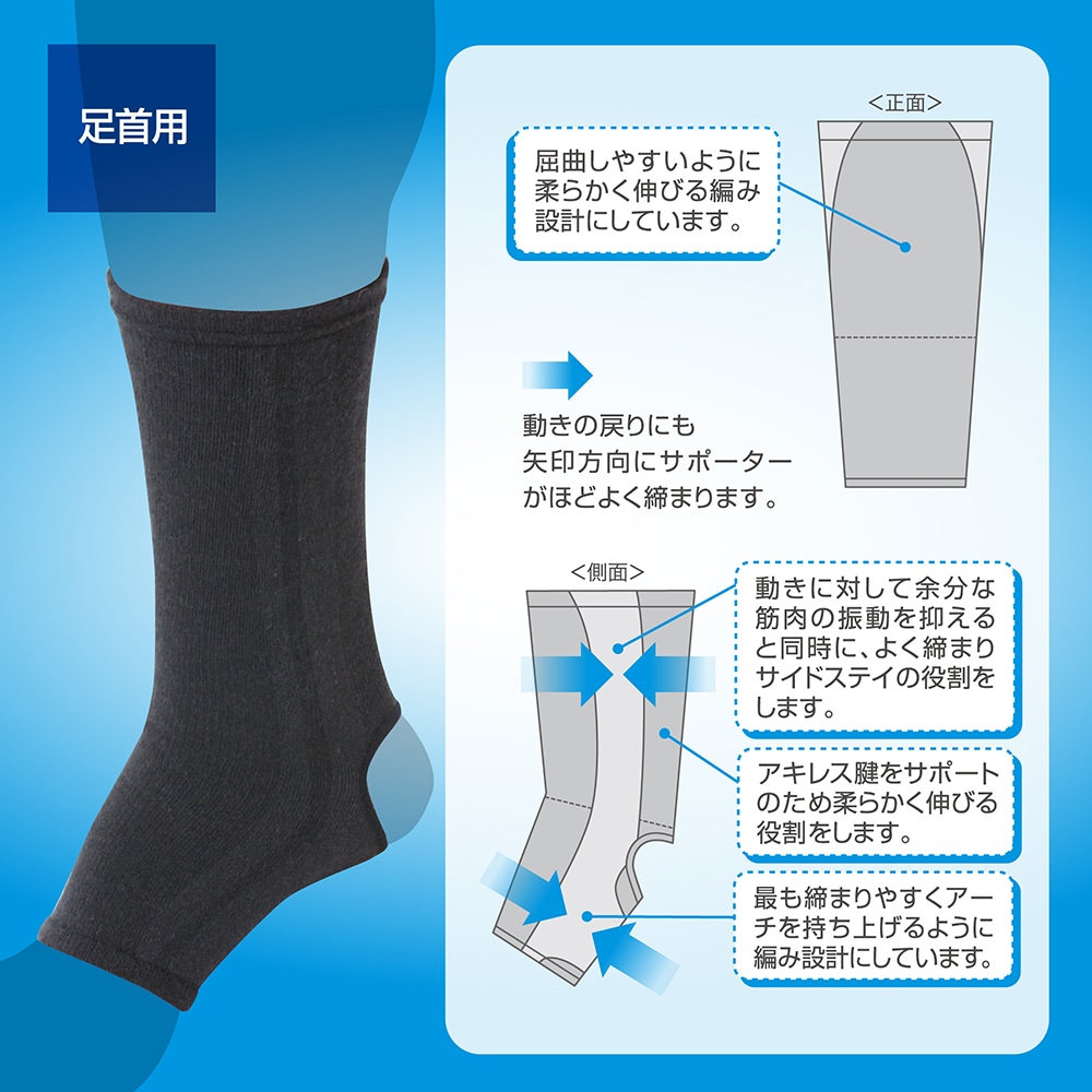 ドライベクターサポーター足首用（1枚入り）|C2JSB607|サポーター|健康
