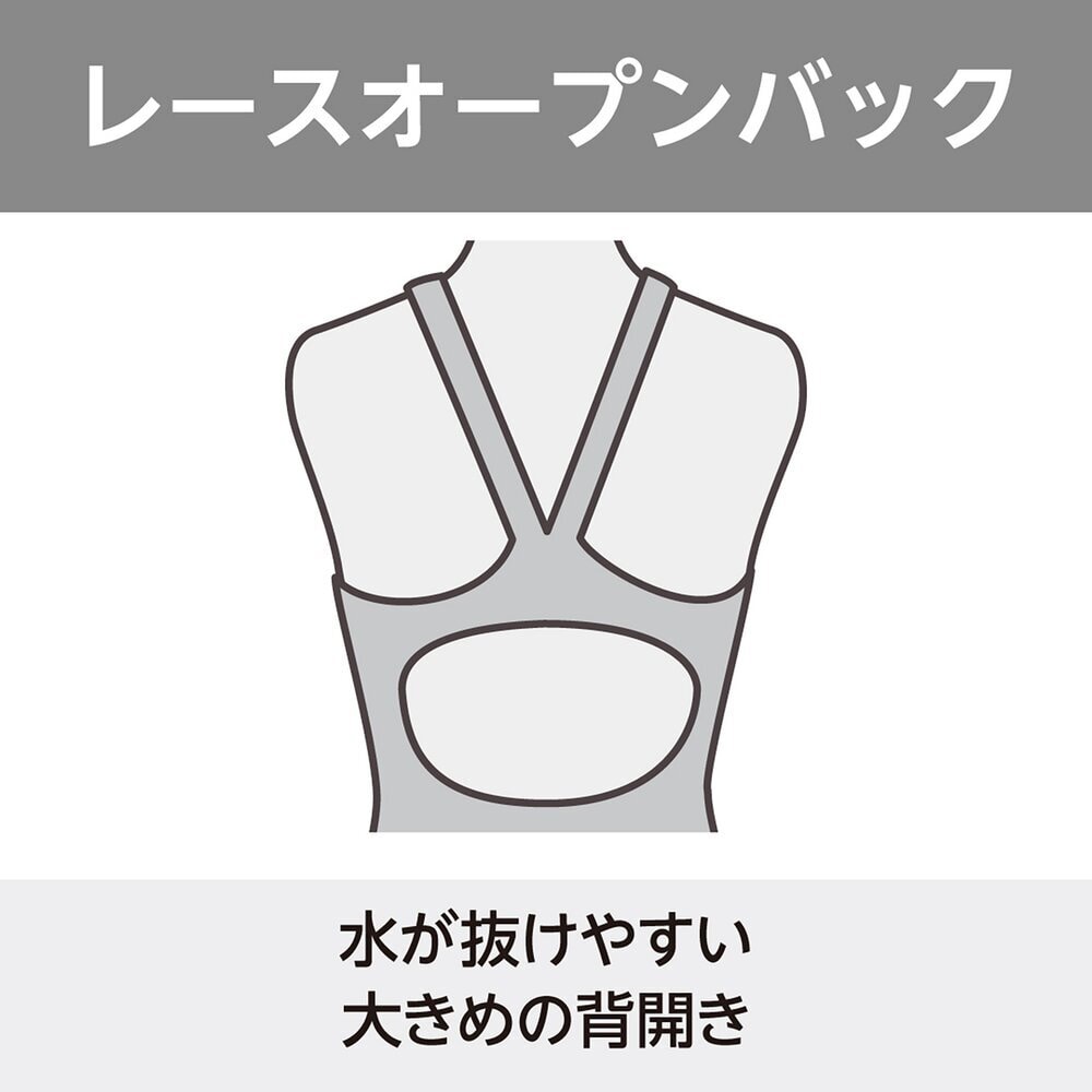 STREAM ACE】競泳用ハイカット(レースオープンバック)|N2MA0422|競泳