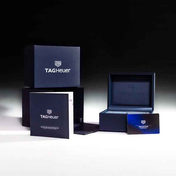 TAG Heuer Titanium Monaco Chronograph Silver and Blue Dial Leather