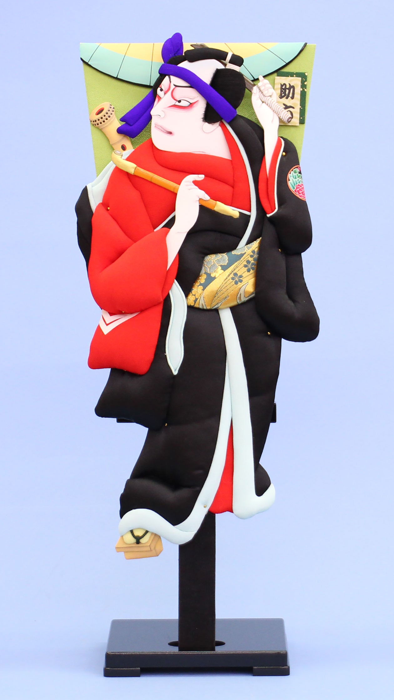 歌舞伎羽子板 20号立姿助六 20台付き – 寿鳳人形の東芸