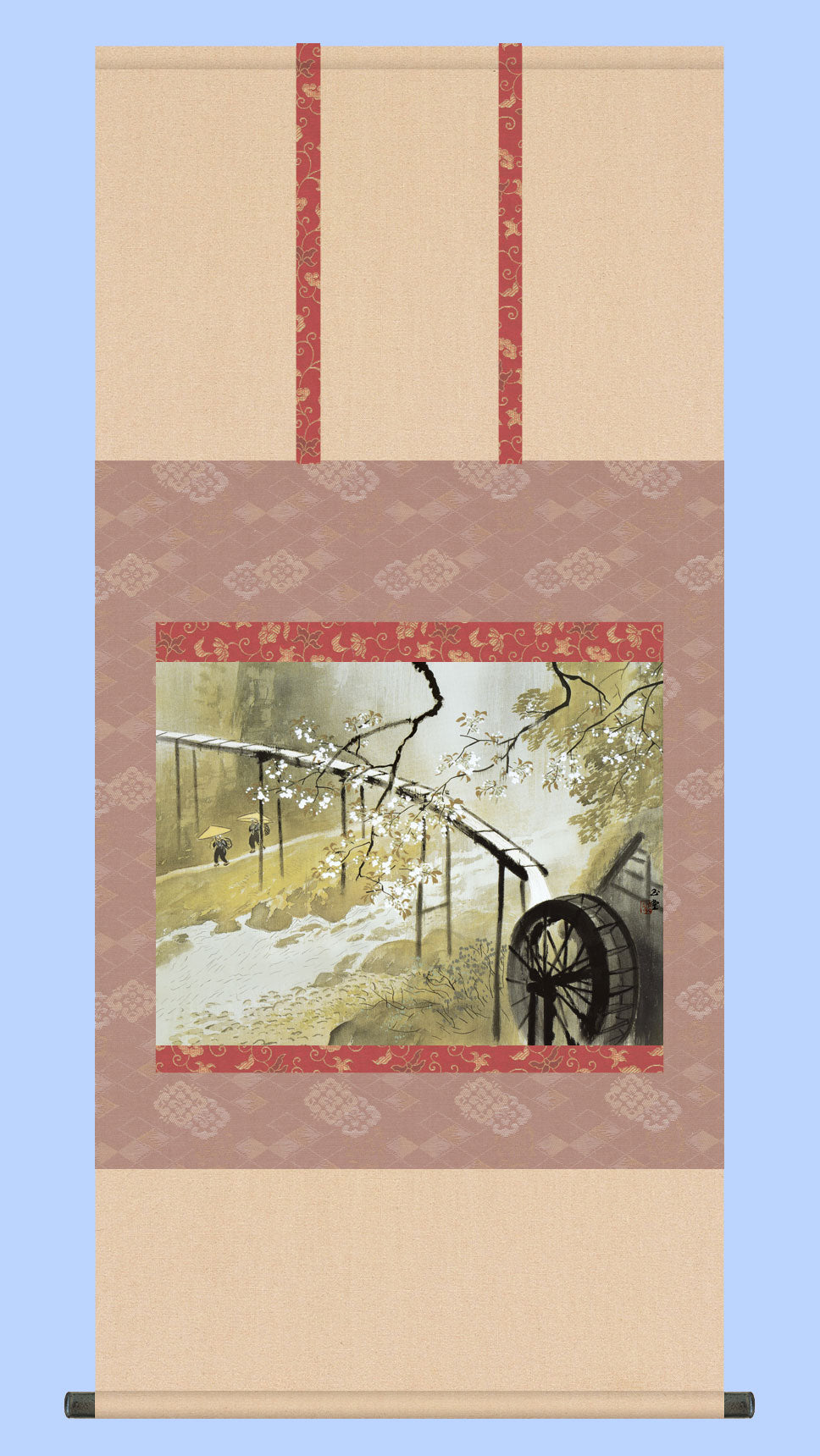 名画複製画掛け軸 暮春の雨 川合玉堂 – 寿鳳人形の東芸