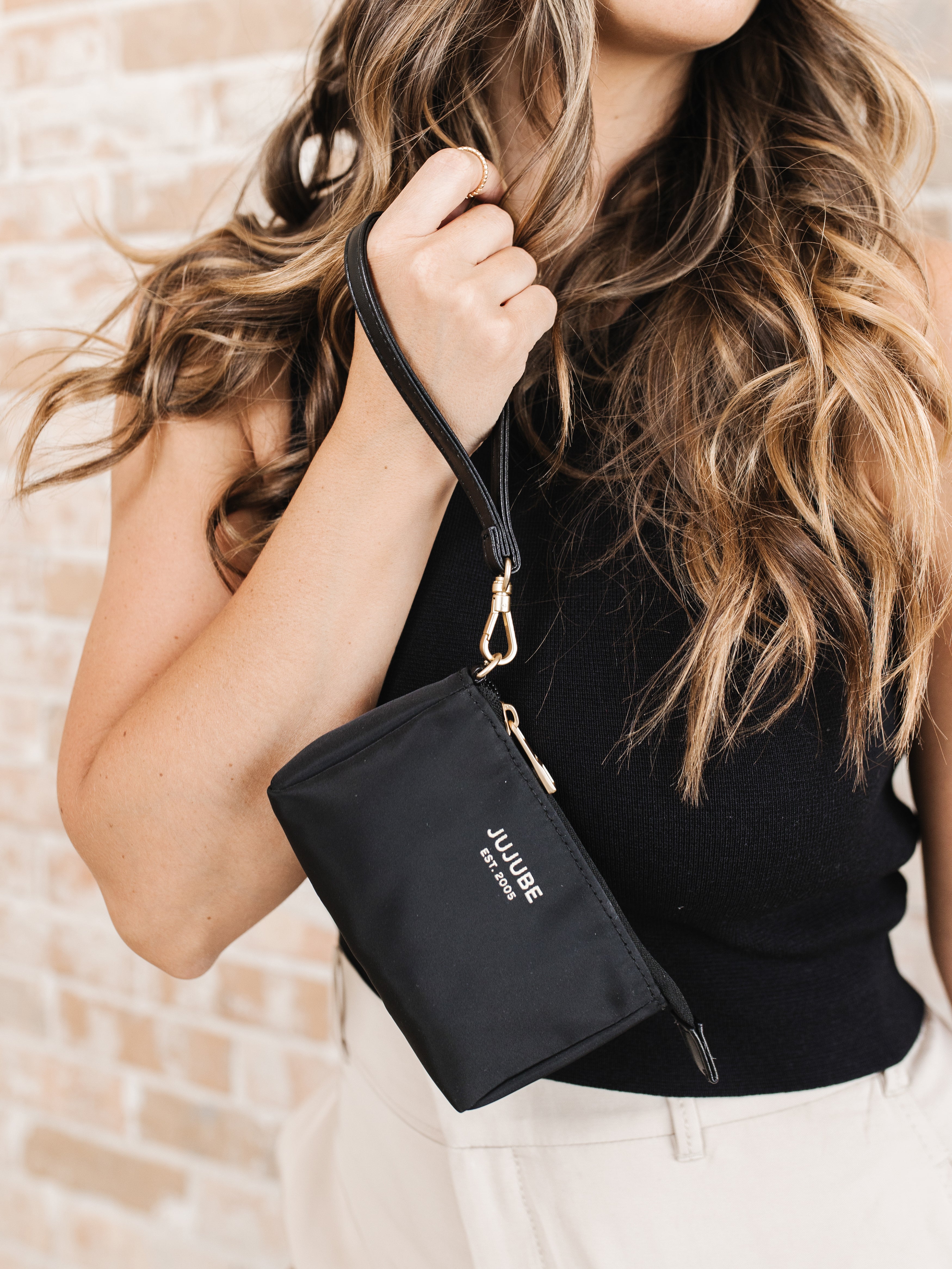 JuJuBe Signature 3-Piece Pouch Clutch Purse Set - Black