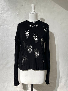 Ann Demeulemeester distressed knitted sweater – JUS